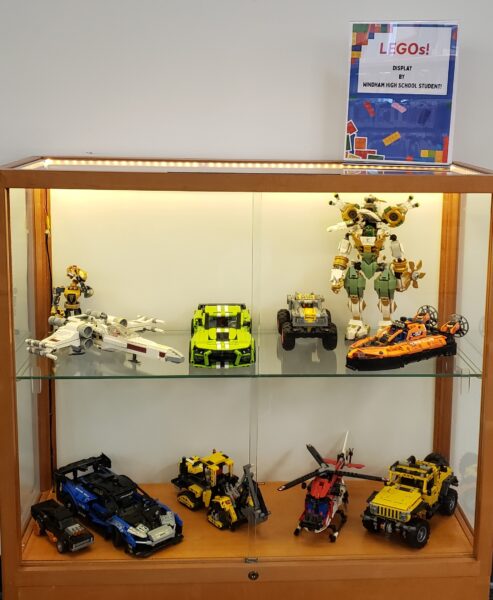 picture of lego creations display