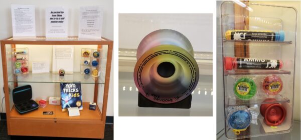 picture of yo-yo display in library